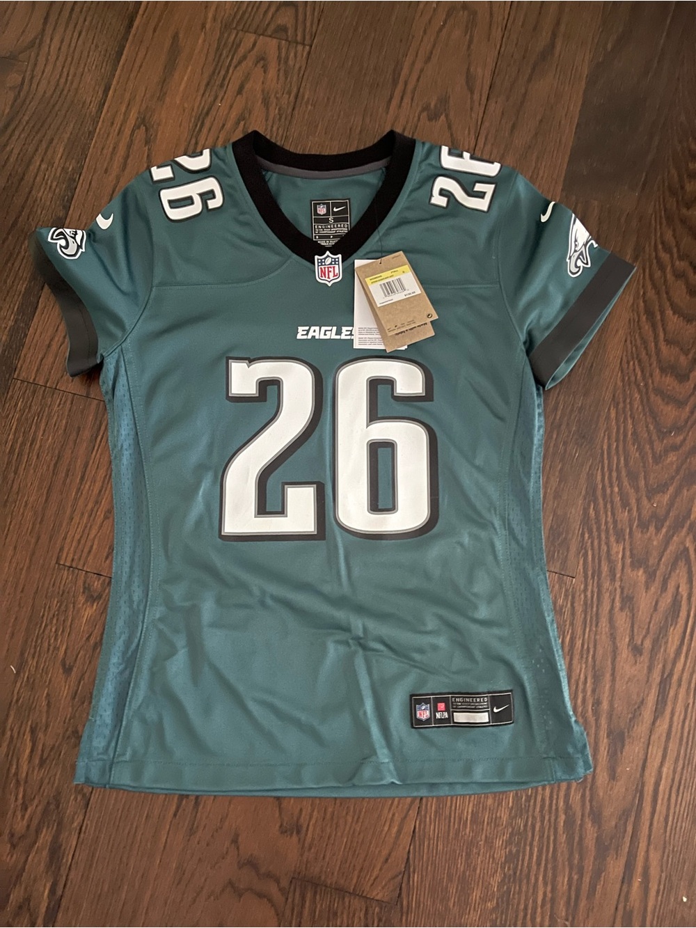 NFL Women’s Eagles #26 Teal Game Jersey NWT Barkley size small